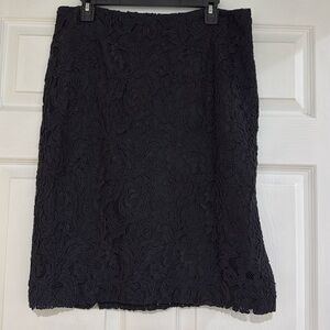 NWT TALBOTS Lace Pencil Skirt Black sz 12